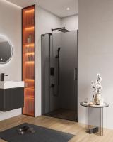 Душевая дверь в нишу CEZARES SLIDER-B-1-90/100-GRIGIO-NERO