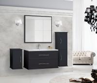 Тумба с раковиной подвесная CEZARES TIFFANY 100 Nero Grafite, раковина белая Тумба с раковиной подвесная CEZARES TIFFANY 100 Nero Grafite, раковина белая