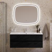 Тумба с раковиной подвесная CEZARES MOLVENO 46 120 Nero, раковина белая CZR-8002-120