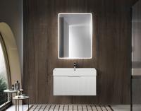 Тумба с раковиной подвесная выдвижными ящиком и внутренним ящиком CEZARES PREMIUM 90 Plisse Bianco opaco, раковина белая