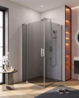 Душевой уголок CEZARES SLIDER-AH-1-100-90/100-GRIGIO-Cr