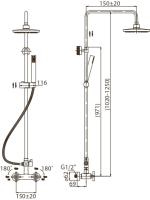 Душевая стойка BelBagno VITTORIA VIT-DOC-CRM