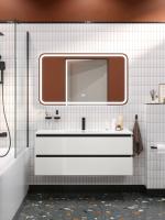 Тумба с раковиной подвесная CEZARES PLANE 120 Bianco Lucido, раковина белая CZR-8002-120 Тумба с раковиной подвесная CEZARES PLANE 120 Bianco Lucido, раковина белая CZR-8002-120