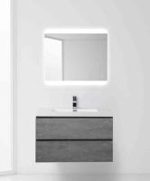 База под раковину подвесная BelBagno LUCE-900-2C-SO-SCM Stucco Cemento