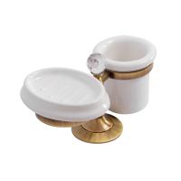 Стакан и мыльница настольные CEZARES OLIMP-STT-02-Sw