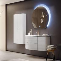 Тумба с раковиной подвесная CEZARES EDEN 121 Frassino bianco, раковина белая