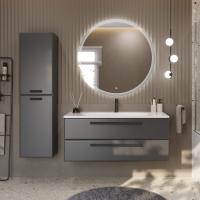 Тумба с раковиной подвесная CEZARES ECO 120 Grafito, раковина белая Тумба с раковиной подвесная CEZARES ECO 120 Grafito, раковина белая