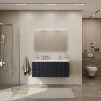 Тумба с раковиной подвесная CEZARES DUET-N 120 Grafito, раковина белая CZR-8073-120-1-2 Тумба с раковиной подвесная CEZARES DUET-N 120 Grafito, раковина белая CZR-8073-120-1-2