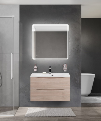 Тумба с раковиной подвесная BelBagno MARINO 80 Rovere Grigio, раковина белая BB800/450-LV-MR-FT Тумба с раковиной подвесная BelBagno MARINO 80 Rovere Grigio, раковина белая BB800/450-LV-MR-FT