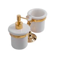 Стакан и диспенсер настольные CEZARES OLIMP-TDT-03/24-Sw