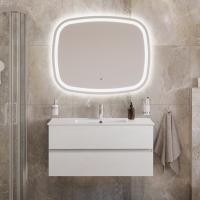 Тумба с раковиной подвесная CEZARES MOLVENO 46 100 Bianco Ghiaccio, раковина белая CZR-8002-100