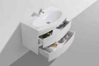 PROSPERO База под раковину подвесная с двумя выкатными ящиками, с доводчиками PROSPERO-920-2C-SO-BL Bianco Lucido, 914x516x500