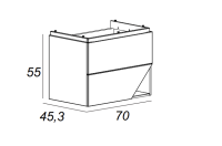 База подвесная под раковину CEZARES Collection 1973 55223 Grigio nuvola