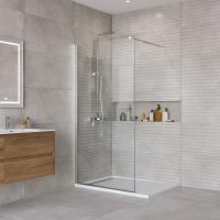 Душевая перегородка BelBagno KRAFT-L-1-100-C-Cr Душевая перегородка BelBagno KRAFT-L-1-100-C-Cr