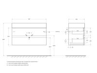 База под раковину подвесная CEZARES MOLVENO 46-100-2C-SO-NN