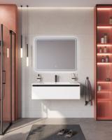 Тумба с раковиной подвесная CEZARES SLIDER 100 Bianco Opaco, раковина белая