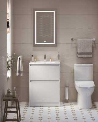 Тумба с раковиной напольная BelBagno KRAFT 39 70 Bianco Opaco, раковина белая BB-8099-3-70