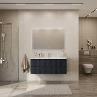 Тумба с раковиной подвесная CEZARES DUET-N 120 Grafito, раковина белая CZR-8073-120 Тумба с раковиной подвесная CEZARES DUET-N 120 Grafito, раковина белая CZR-8073-120