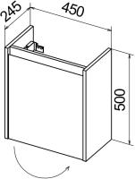 База под раковину подвесная BelBagno KRAFT MINI-450/250-1A-SO-PP-R