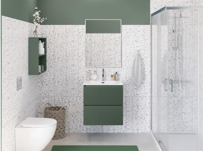 Тумба с раковиной подвесная BelBagno UNO-MINI 60 Еловый Матовый, раковина белая BB-8099-3-60 Тумба с раковиной подвесная BelBagno UNO-MINI 60 Еловый Матовый, раковина белая BB-8099-3-60