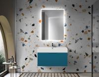 Тумба с раковиной подвесная выдвижными ящиком и внутренним ящиком CEZARES PREMIUM 90 Blu petrolio, раковина белая Тумба с раковиной подвесная выдвижными ящиком и внутренним ящиком CEZARES PREMIUM 90 Blu petrolio, раковина белая