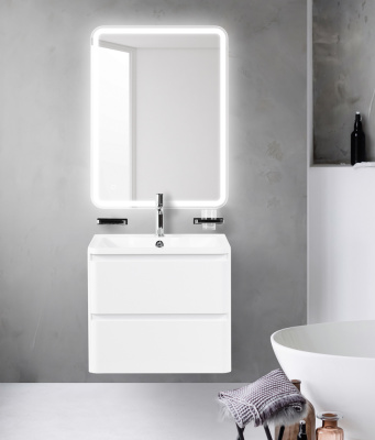 Тумба с раковиной подвесная BelBagno ALBANO 60 Bianco Lucido, раковина белая