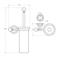 Держатель щетки подвесной CEZARES OLIMP-TB-01-M