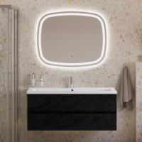 Тумба с раковиной подвесная CEZARES MOLVENO 46 120 Nero, раковина белая  CZR-8070-120