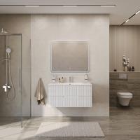 Тумба с раковиной подвесная CEZARES DUET-N 100 Ясень Белый Софт, раковина белая CZR-8095-100 Тумба с раковиной подвесная CEZARES DUET-N 100 Ясень Белый Софт, раковина белая CZR-8095-100