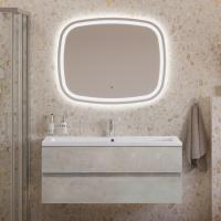 Тумба с раковиной подвесная CEZARES MOLVENO 46 120 Beton, раковина белая CZR-8070-120