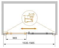 Душевая дверь CEZARES PRATICO-BF-1-155-P-Cr