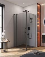 Душевой уголок CEZARES SLIDER-AH-1-90-100/110-GRIGIO-NERO