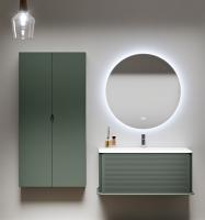 Тумба с раковиной подвесная CEZARES IDRA 98 Verde opaco, раковина белая 50264