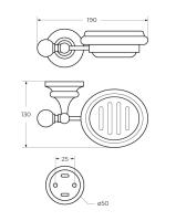 Мыльница подвесная CEZARES OLIMP-SOD-03/24-M