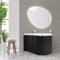 Тумба с раковиной подвесная CEZARES RIALTO 104 Grafite, правосторонняя