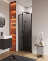 Душевая дверь в нишу CEZARES SLIDER-B-1-80/90-GRIGIO-NERO