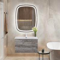 Тумба с раковиной подвесная CEZARES MOLVENO 80 Legno Grigio, раковина белая CZR-8099-80/50 Тумба с раковиной подвесная CEZARES MOLVENO 80 Legno Grigio, раковина белая CZR-8099-80/50