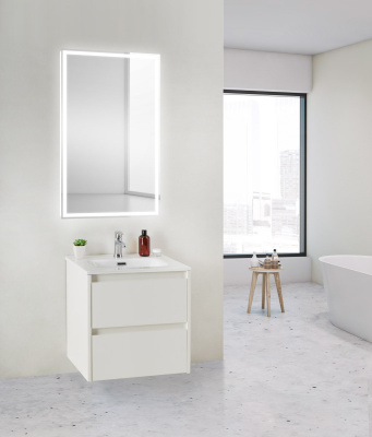 Тумба с раковиной подвесная BelBagno KRAFT 39 50 Bianco Opaco, раковина белая