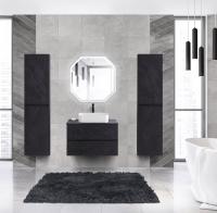 Тумба со столешницей под накладную раковину подвесная CEZARES MOLVENO 46 80 Nero