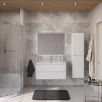 Тумба с раковиной подвесная CEZARES RELAX 100 Bianco Lucido, раковина белая Тумба с раковиной подвесная CEZARES RELAX 100 Bianco Lucido, раковина белая