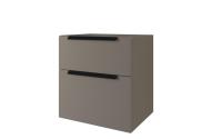 База под раковину с двумя выдвижными ящиками CEZARES URBAN 55157 Grigio opaco