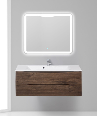 Тумба с раковиной подвесная BelBagno MARINO 110 Rovere Moro, раковина белая