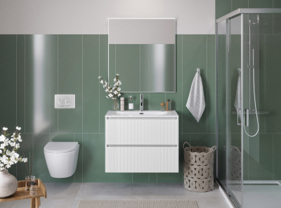 Тумба с раковиной подвесная BelBagno UNO 90 Bianco Opaco, раковина белая BB-8099-90 Тумба с раковиной подвесная BelBagno UNO 90 Bianco Opaco, раковина белая BB-8099-90