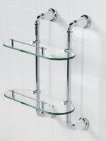 Стеклянная полка двойная ART&MAX BIANCHI AM-E-2611-D-Cr