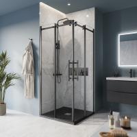 Душевой уголок BelBagno MARINO-A-2-100-C-NERO Душевой уголок BelBagno MARINO-A-2-100-C-NERO