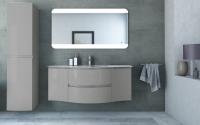 Тумба с раковиной подвесная CEZARES VAGUE 138 Grigio Lucido
