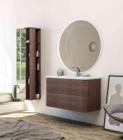 База подвесная под раковину с двумя выдвижными ящиками с доводчиками смешенного типа CEZARES ANGIE 54427 Rovere scuro