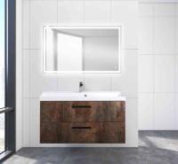 AURORA База под раковину подвесная с двумя выкатными ящиками, Metallo Vintage, 1000x450x500, AURORA-1000-2C-SO-MV