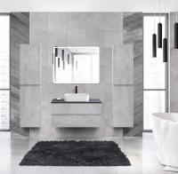 Тумба со столешницей под накладную раковину подвесная CEZARES MOLVENO 46 100 Beton