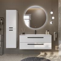 Тумба с раковиной подвесная CEZARES ECO 120 Bianco Opaco, раковина белая Тумба с раковиной подвесная CEZARES ECO 120 Bianco Opaco, раковина белая